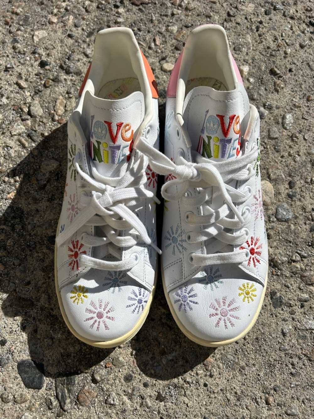 adidas White Multicolor Floral Pattern Sneakers - Picture 5 of 5